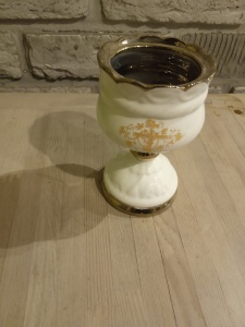 Настольная лампада Грааль,керамика,цвет белый (высота 14,5 см)(Арт.КЦ-021бел)